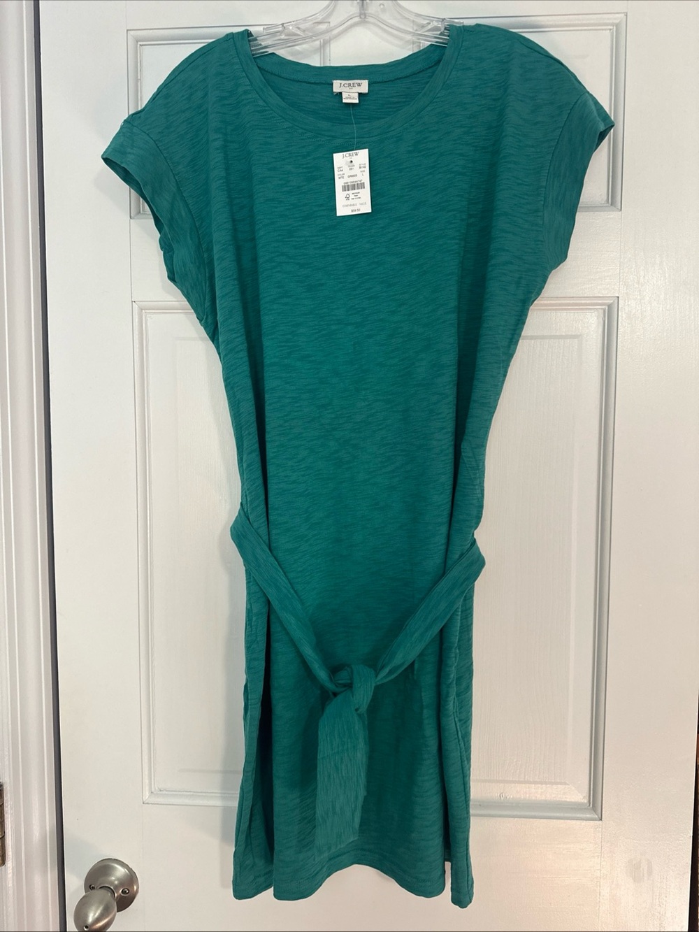 NWT J.Crew Teal Short-Sleeve Tunic Shirt Wrap Dress Large